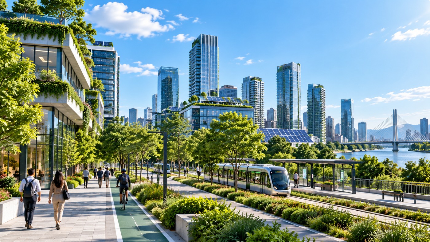 Sustainable city and public transport infrastructure