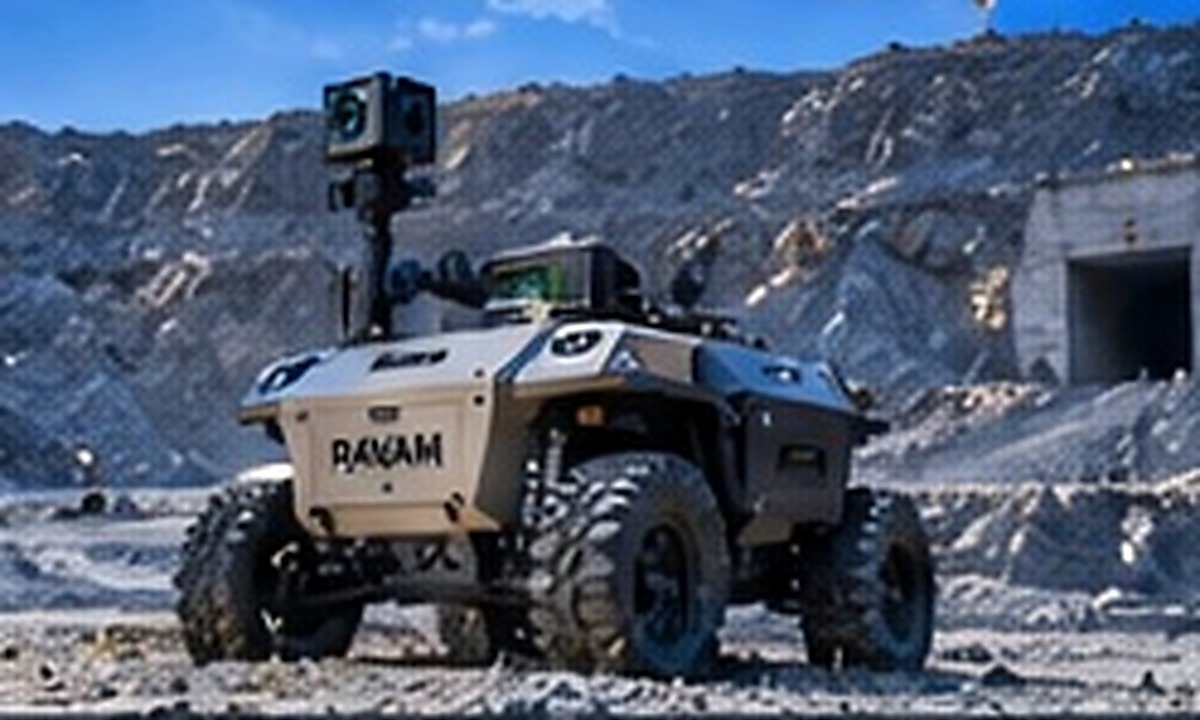 Ground robot at a mining and industrial site