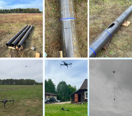 Pipeline field evidence, controlled pipe tests and UAV magnetometry acquisition