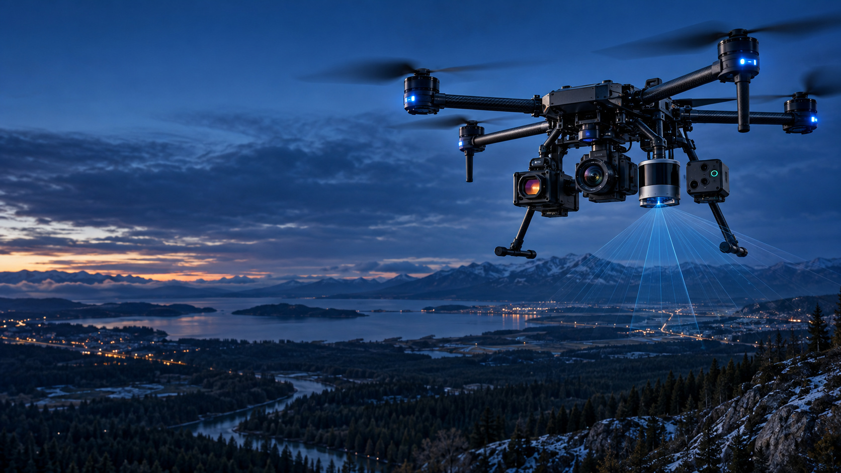 Mission sensor payload integrated on an autonomous aerial platform